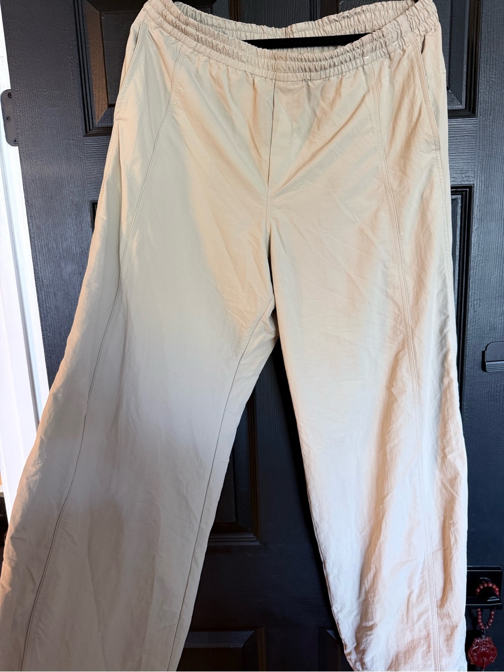 Uniqlo Women's Elastic-Waist Track Pants - Light Beige